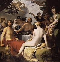 svadba Pélea a morskej bohyne - nymfy Thetis