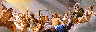Héraklés a bohovia Olympu